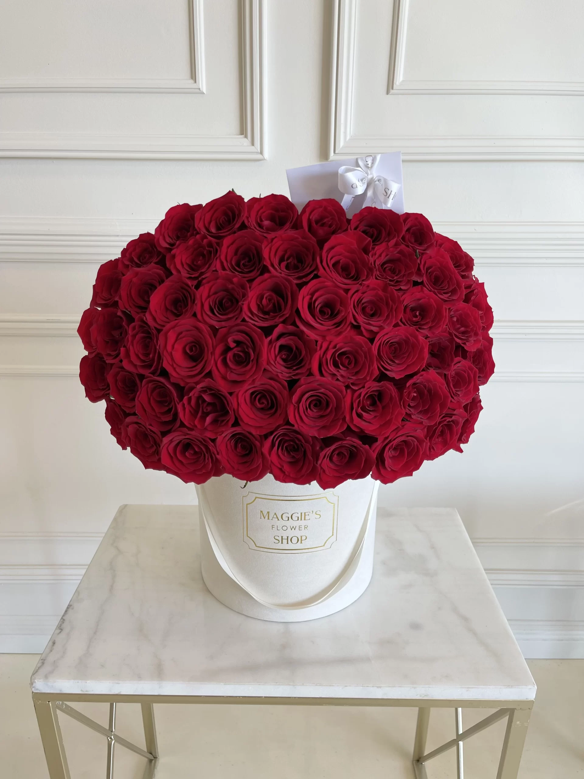 B&BA 50 Red Rose Ivory Box