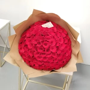 B&BA 100 Red Rose Bouquet