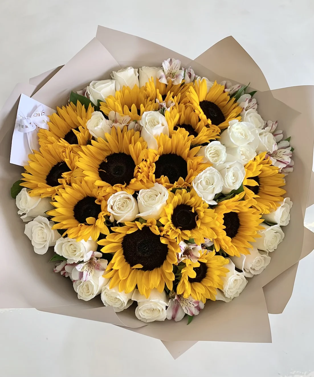 B&BA Blanc Sunflower Bouquet