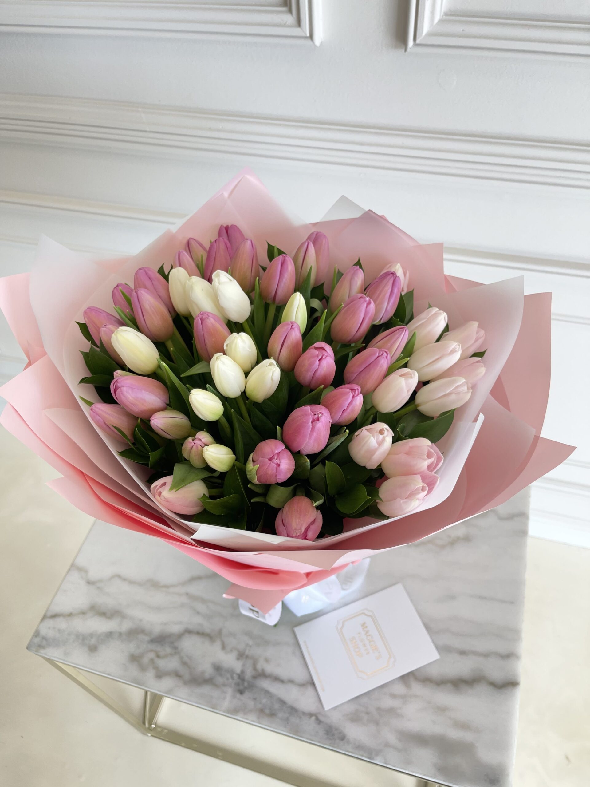 B&BA 50 Tulips Bouquet
