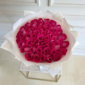 B&BA Hot Pink 50 Rose Bouquet